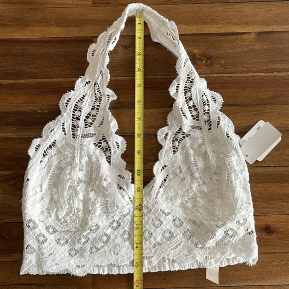 Free People Adella Lace Halter Bralette Ivory - Picture 7 of 12